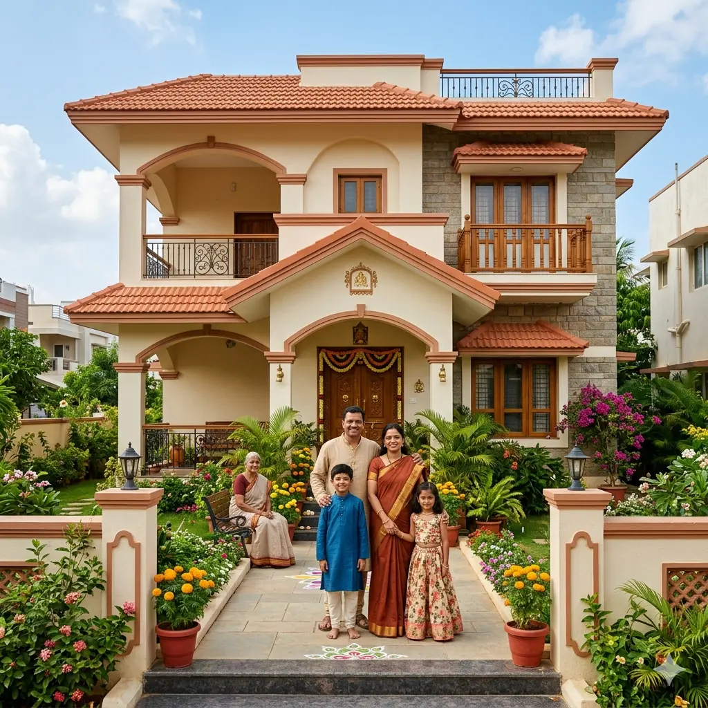 Modern duplex house construction project by Subudhi Nirman in Bhubaneswar Odisha