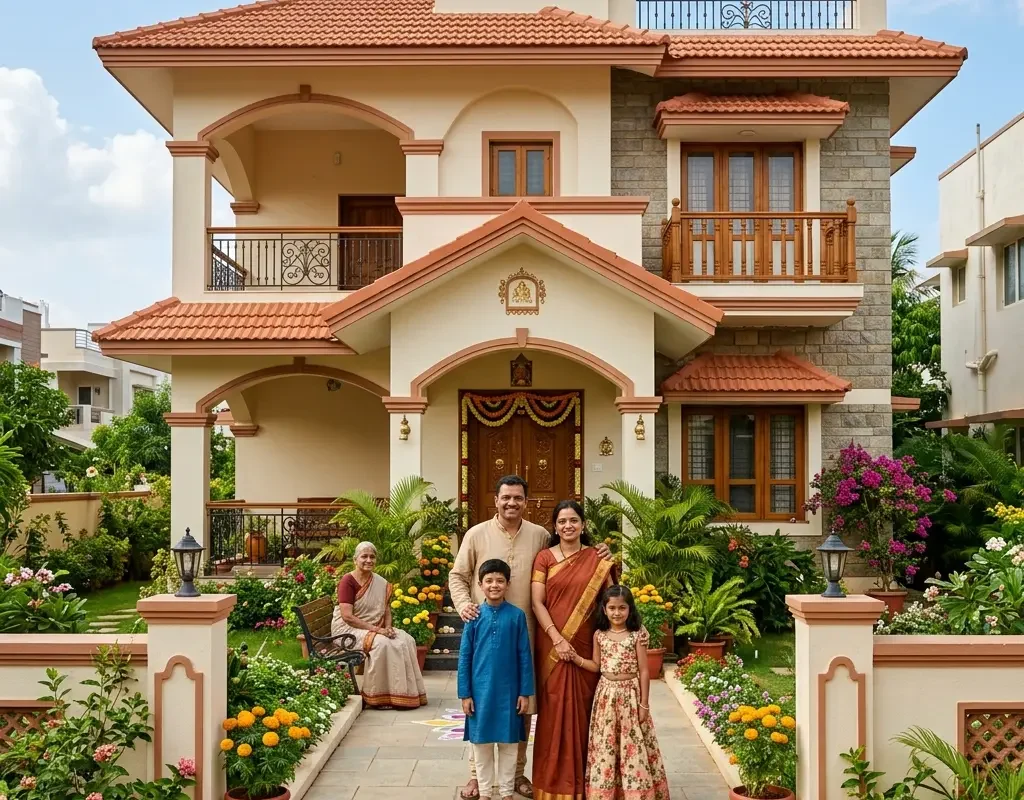 Modern duplex house construction project by Subudhi Nirman in Bhubaneswar Odisha